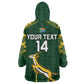 Custom South Africa Rugby KId Wearable Blanket Hoodie Go Champions Springboks