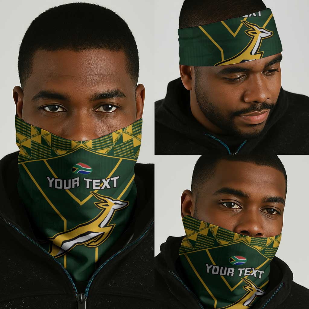 Custom South Africa Rugby Neck Gaiter Go Champions Springboks LT14