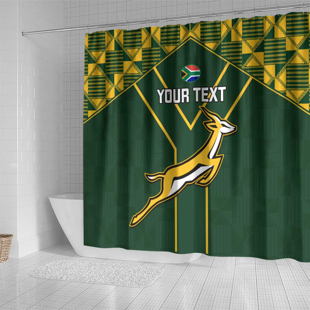 Custom South Africa Rugby Shower Curtain Go Champions Springboks