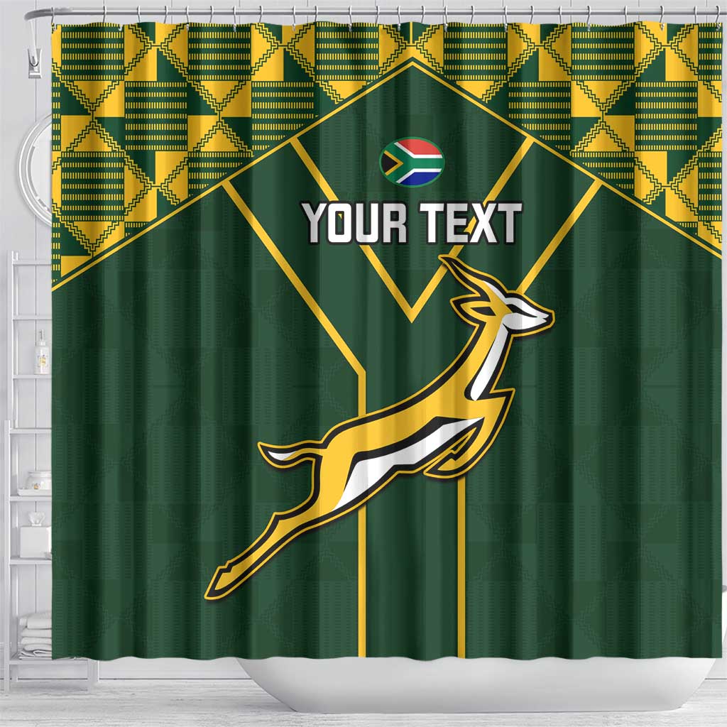 Custom South Africa Rugby Shower Curtain Go Champions Springboks
