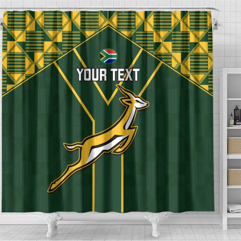 Custom South Africa Rugby Shower Curtain Go Champions Springboks