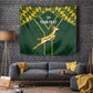 Custom South Africa Rugby Tapestry Go Champions Springboks