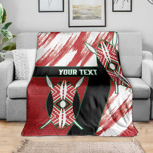 Custom Kenya Rugby Sevens Blanket Maasai Shield With African Pattern