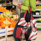 Custom Kenya Rugby Sevens Grocery Bag Maasai Shield With African Pattern