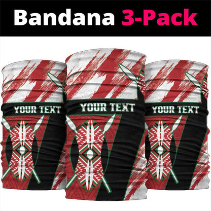 Custom Kenya Rugby Sevens Neck Gaiter Maasai Shield African Pattern LT14