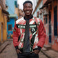 Custom Kenya Rugby Sevens Sleeve Zip Bomber Jacket Maasai Shield With African Pattern