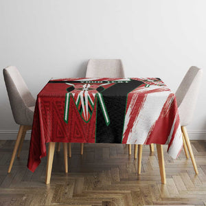 Custom Kenya Rugby Sevens Tablecloth Maasai Shield With African Pattern