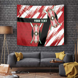Custom Kenya Rugby Sevens Tapestry Maasai Shield With African Pattern