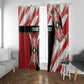 Custom Kenya Rugby Sevens Window Curtain Maasai Shield With African Pattern