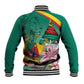 Monument de la Reunification Cameroun Baseball Jacket Coat Of Arms With Lily Flowers