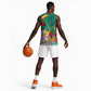 Monument de la Reunification Cameroun Basketball Jersey Coat Of Arms With Lily Flowers - African Pride