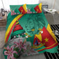 Monument de la Reunification Cameroun Bedding Set Coat Of Arms With Lily Flowers