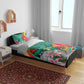 Monument de la Reunification Cameroun Bedding Set Coat Of Arms With Lily Flowers