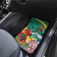 Monument de la Reunification Cameroun Car Mats Coat Of Arms With Lily Flowers