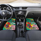 Monument de la Reunification Cameroun Car Mats Coat Of Arms With Lily Flowers