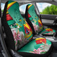Monument de la Reunification Cameroun Car Seat Cover Coat Of Arms With Lily Flowers