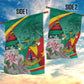 Monument de la Reunification Cameroun Garden Flag Coat Of Arms With Lily Flowers
