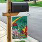 Monument de la Reunification Cameroun Garden Flag Coat Of Arms With Lily Flowers