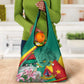 Monument de la Reunification Cameroun Grocery Bag Coat Of Arms With Lily Flowers