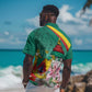 Monument de la Reunification Cameroun Hawaiian Shirt Coat Of Arms With Lily Flowers