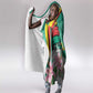 Monument de la Reunification Cameroun Hooded Blanket Coat Of Arms With Lily Flowers