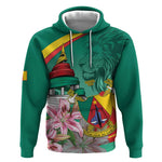 Monument de la Reunification Cameroun Hoodie Coat Of Arms With Lily Flowers