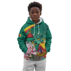 Monument de la Reunification Cameroun Kid Hoodie Coat Of Arms With Lily Flowers