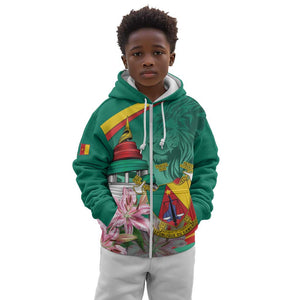 Monument de la Reunification Cameroun Kid Hoodie Coat Of Arms With Lily Flowers