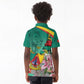 Monument de la Reunification Cameroun Kid Polo Shirt Coat Of Arms With Lily Flowers