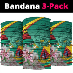 Monument de la Reunification Cameroun Neck Gaiter Coat Of Arms Lily Flowers LT14