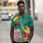 Monument de la Reunification Cameroun Polo Shirt Coat Of Arms With Lily Flowers