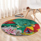 Monument de la Reunification Cameroun Round Carpet Coat Of Arms With Lily Flowers