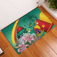 Monument de la Reunification Cameroun Rubber Doormat Coat Of Arms With Lily Flowers