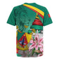 Monument de la Reunification Cameroun Rugby Jersey Coat Of Arms With Lily Flowers