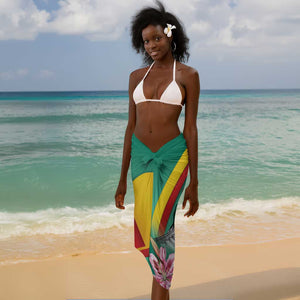 Monument de la Reunification Cameroun Sarong Coat Of Arms With Lily Flowers