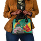 Monument de la Reunification Cameroun Shoulder Handbag Coat Of Arms With Lily Flowers