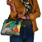 Monument de la Reunification Cameroun Shoulder Handbag Coat Of Arms With Lily Flowers