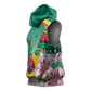 Monument de la Reunification Cameroun Sleeveless Hoodie Coat Of Arms With Lily Flowers - African Pride