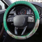 Monument de la Reunification Cameroun Steering Wheel Cover Coat Of Arms With Lily Flowers