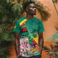Monument de la Reunification Cameroun T shirt Coat Of Arms With Lily Flowers