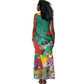 Monument de la Reunification Cameroun Tank Maxi Dress Coat Of Arms With Lily Flowers