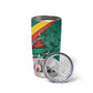 Monument de la Reunification Cameroun Tumbler Cup Coat Of Arms With Lily Flowers