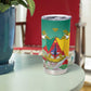 Monument de la Reunification Cameroun Tumbler Cup Coat Of Arms With Lily Flowers