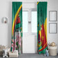 Monument de la Reunification Cameroun Window Curtain Coat Of Arms With Lily Flowers