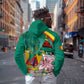 Monument de la Reunification Cameroun Zip Hoodie Coat Of Arms With Lily Flowers