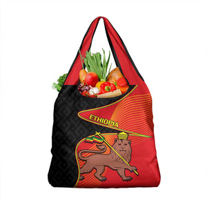 Ethiopia Derg Downfall Day Grocery Bag Ethiopian Lion of Judah
