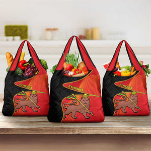 Ethiopia Derg Downfall Day Grocery Bag Ethiopian Lion of Judah