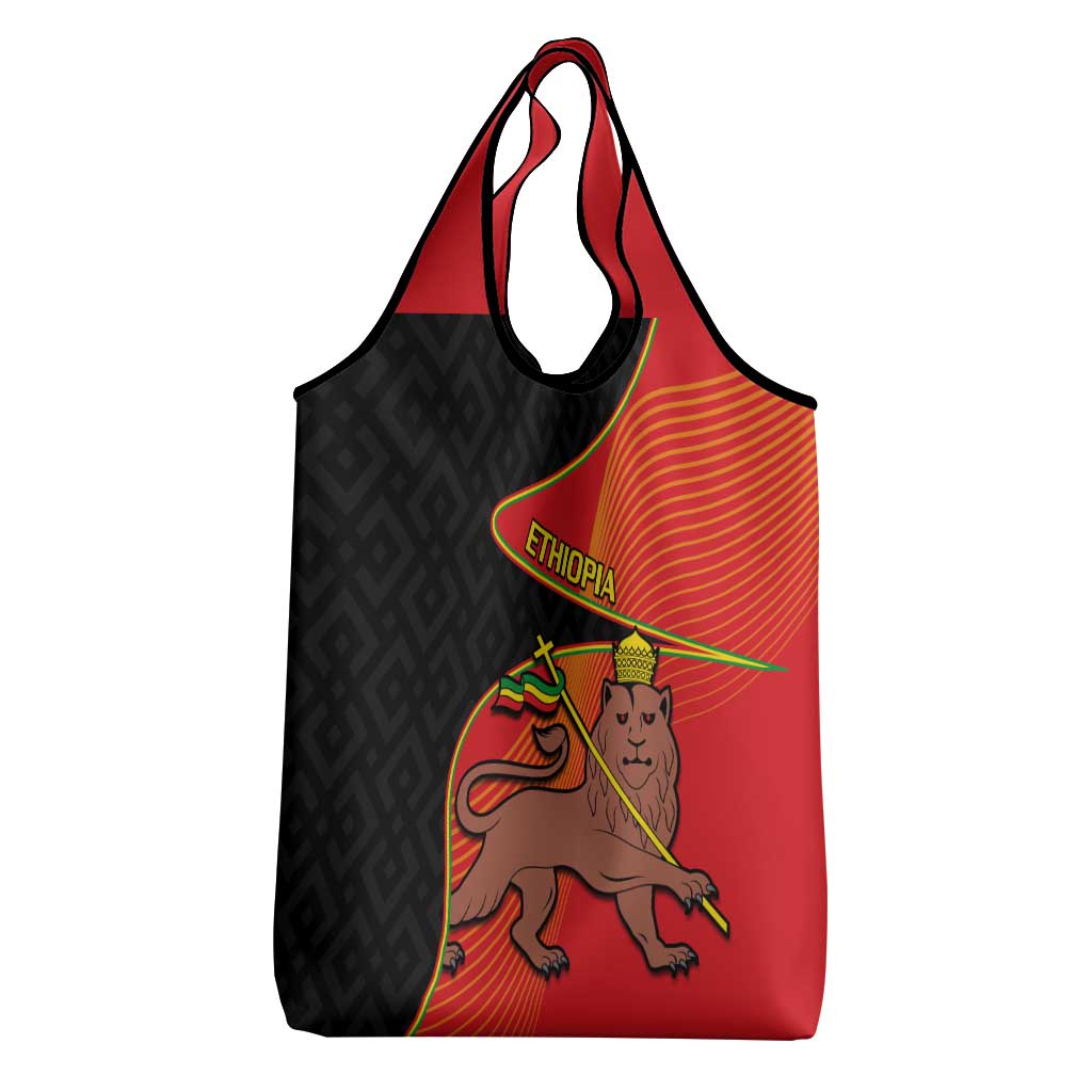 Ethiopia Derg Downfall Day Grocery Bag Ethiopian Lion of Judah