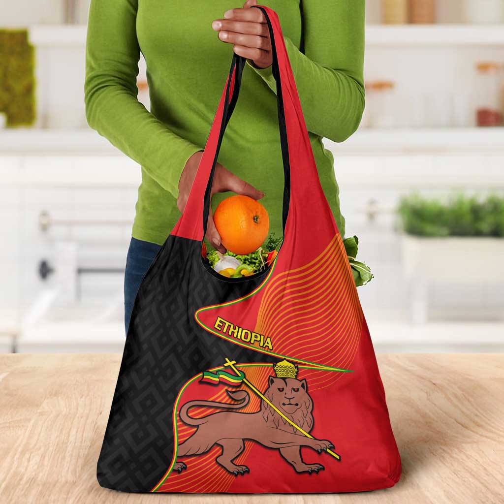 Ethiopia Derg Downfall Day Grocery Bag Ethiopian Lion of Judah