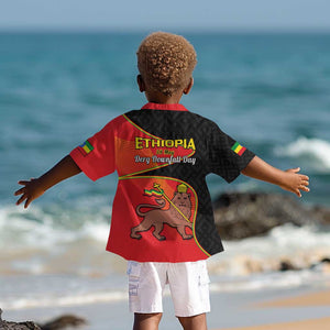 Ethiopia Derg Downfall Day Kid Hawaiian Shirt Ethiopian Lion of Judah